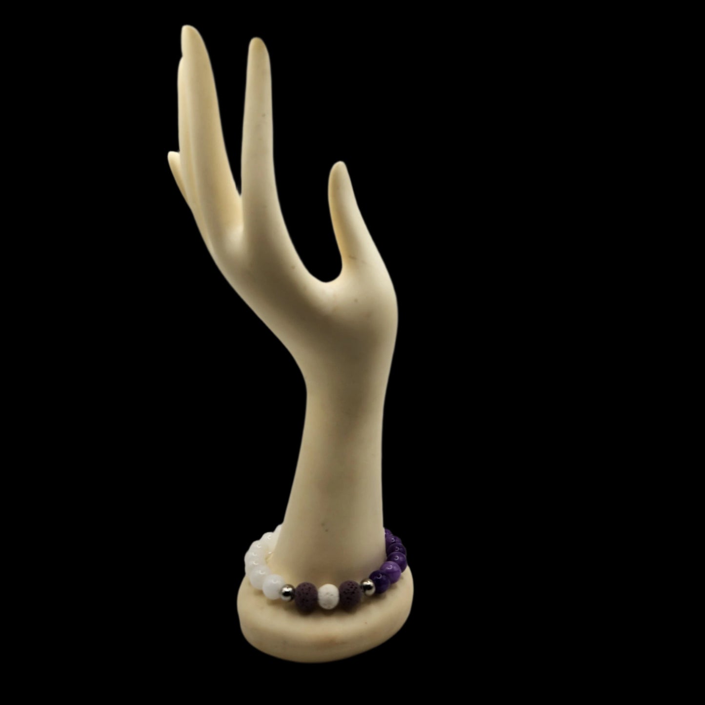 Purple and white bracelet