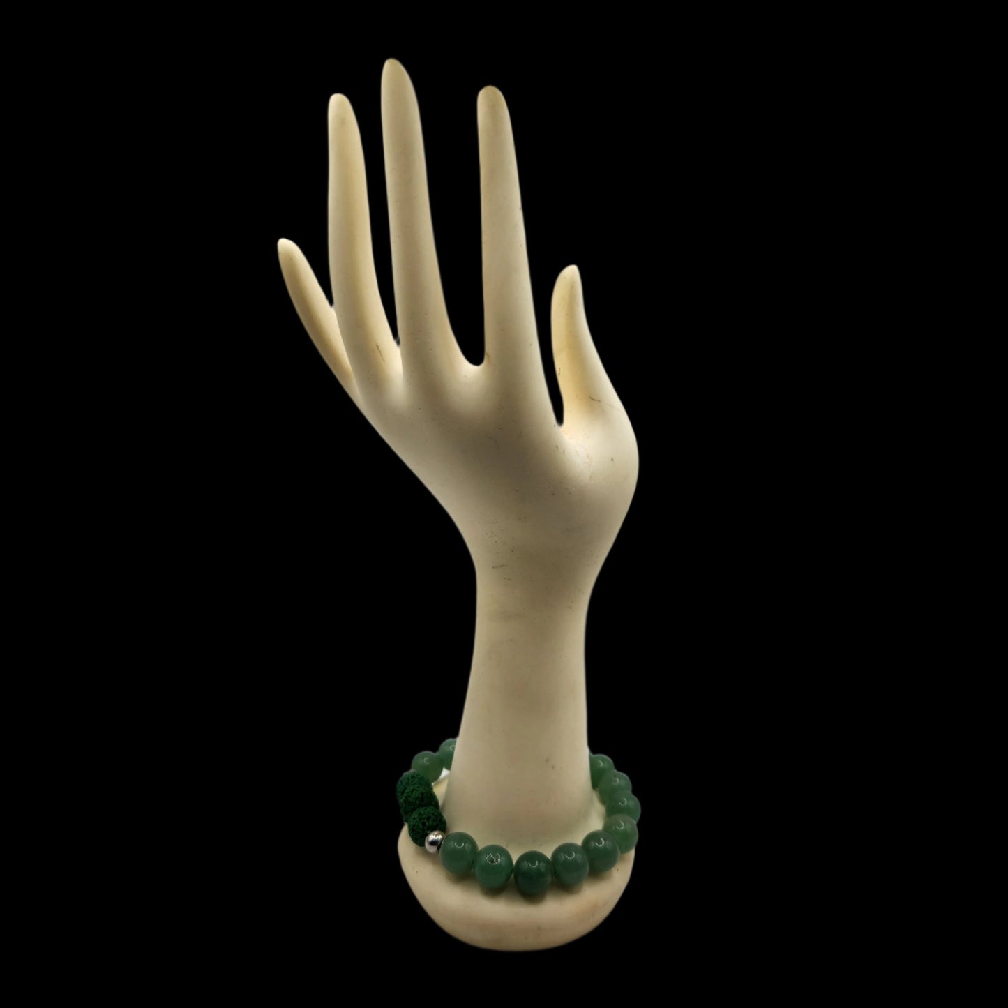 Jade rounded bead bracelet