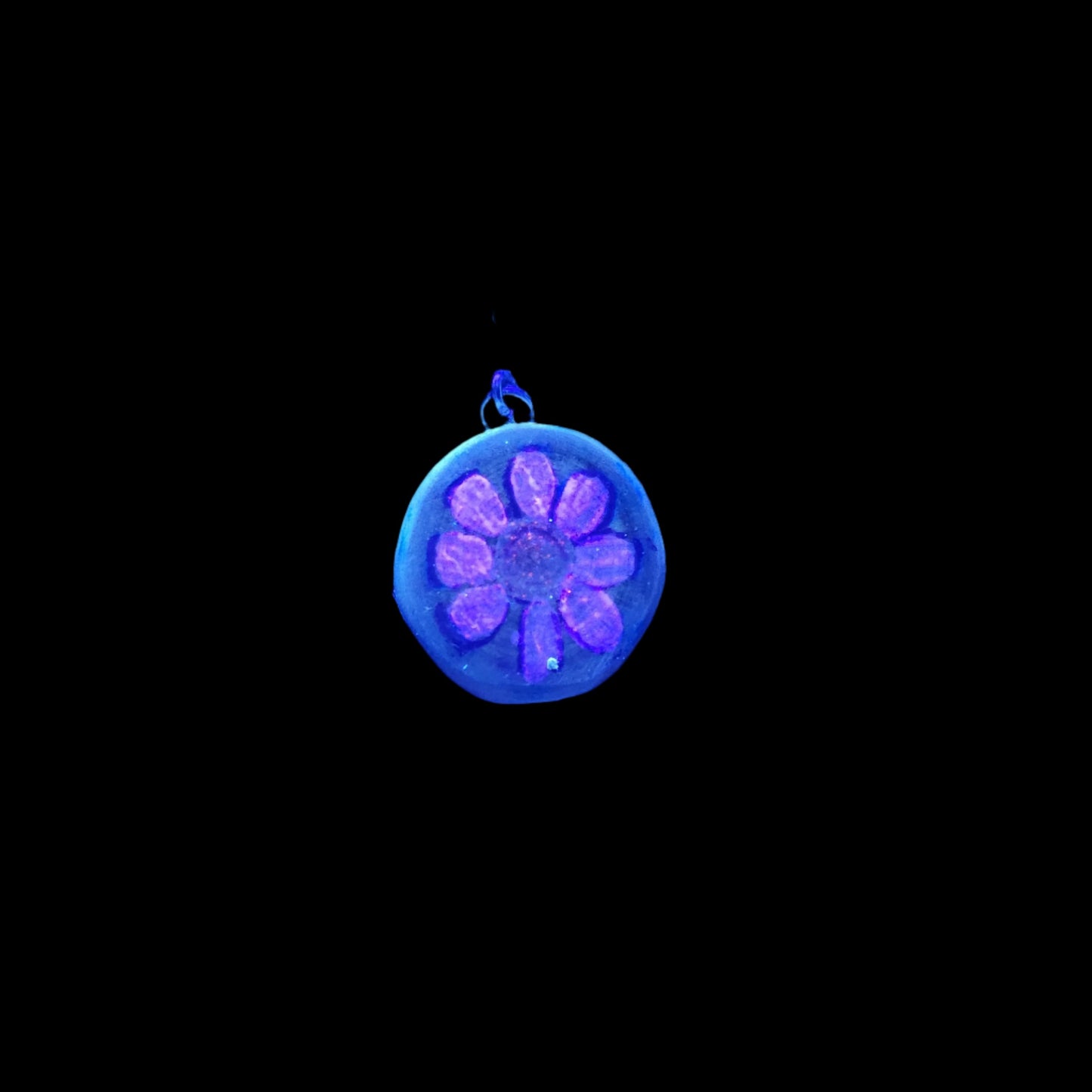 Flower *Blacklight/UV activated* Pendant/charm