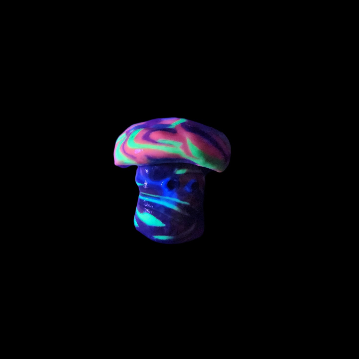 Pink Caramilk Mushroom buddy *Blacklight/UV Light activated*