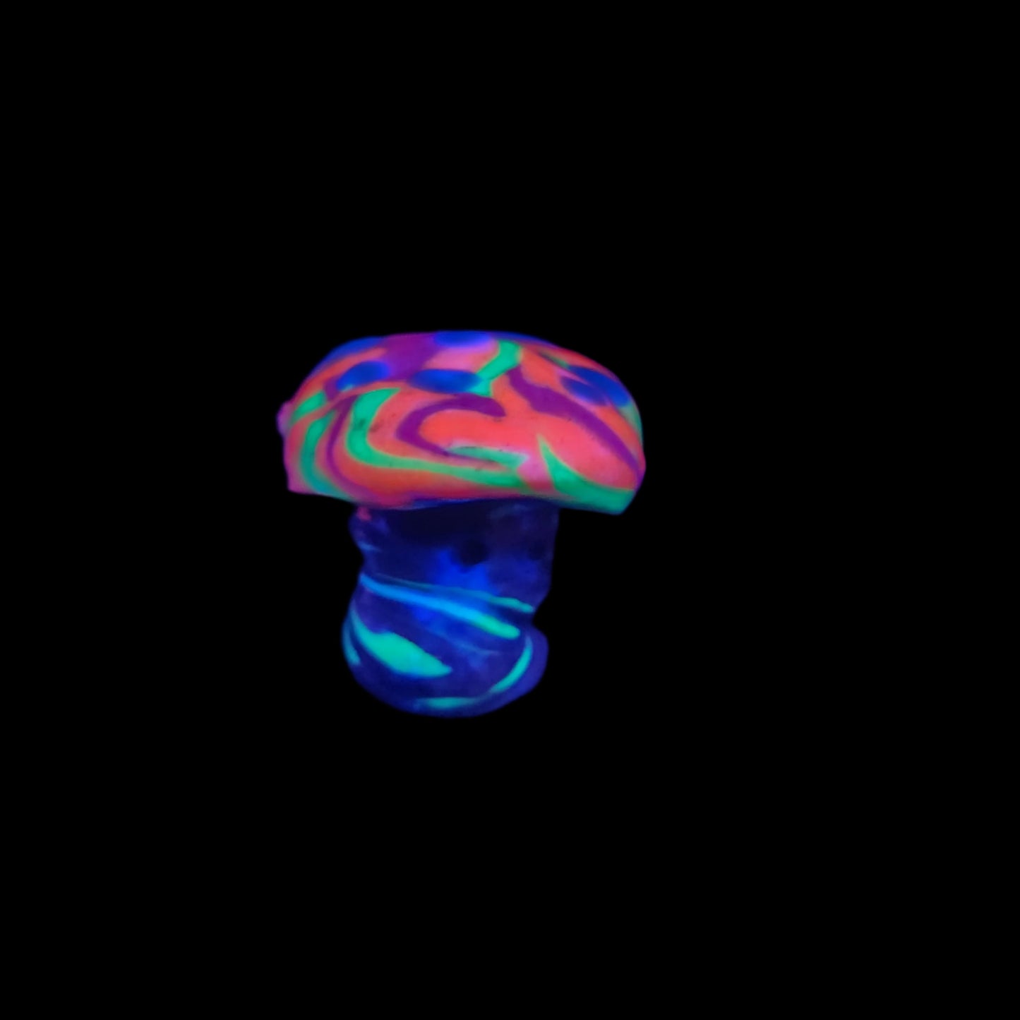 Pink Caramilk Mushroom buddy *Blacklight/UV Light activated*