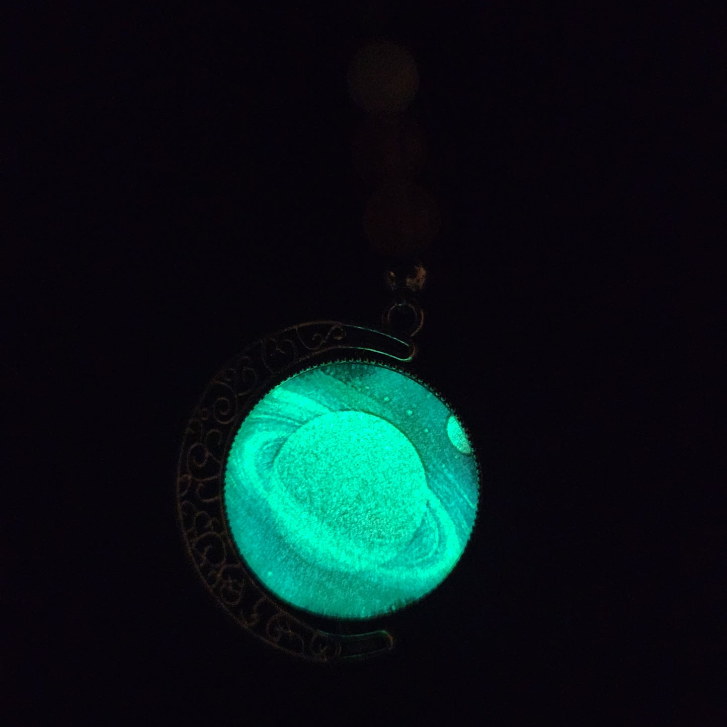 Jade and crystal key-chain *glows in the dark*