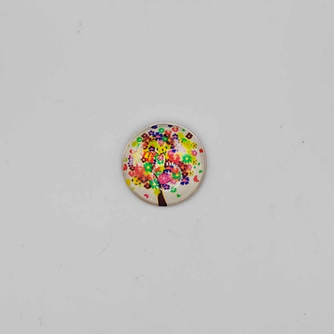 Multi-coloured flower tree magnet