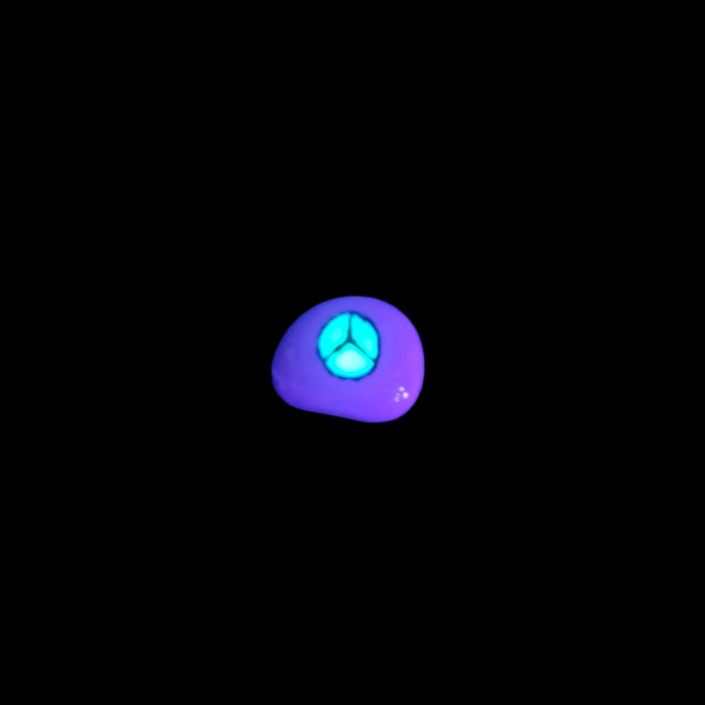 Peace garden stone *GLOWS with UV/Blacklight*