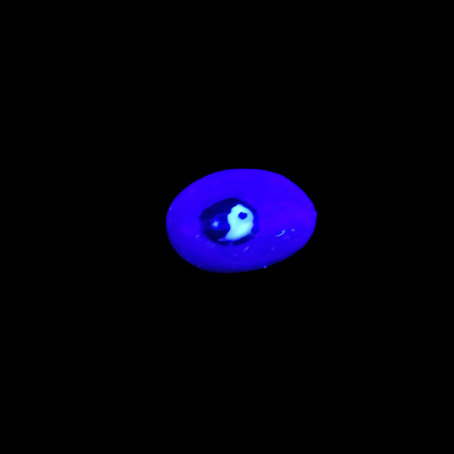 yin yang garden stone *GLOWS with UV/Blacklight*
