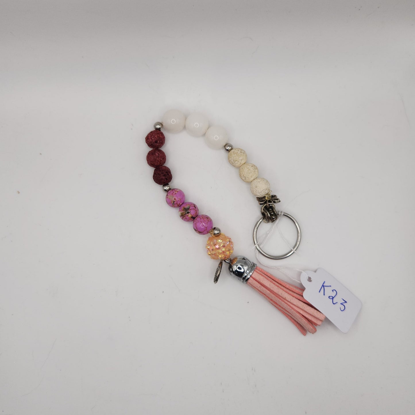 Pink tassle key-chain