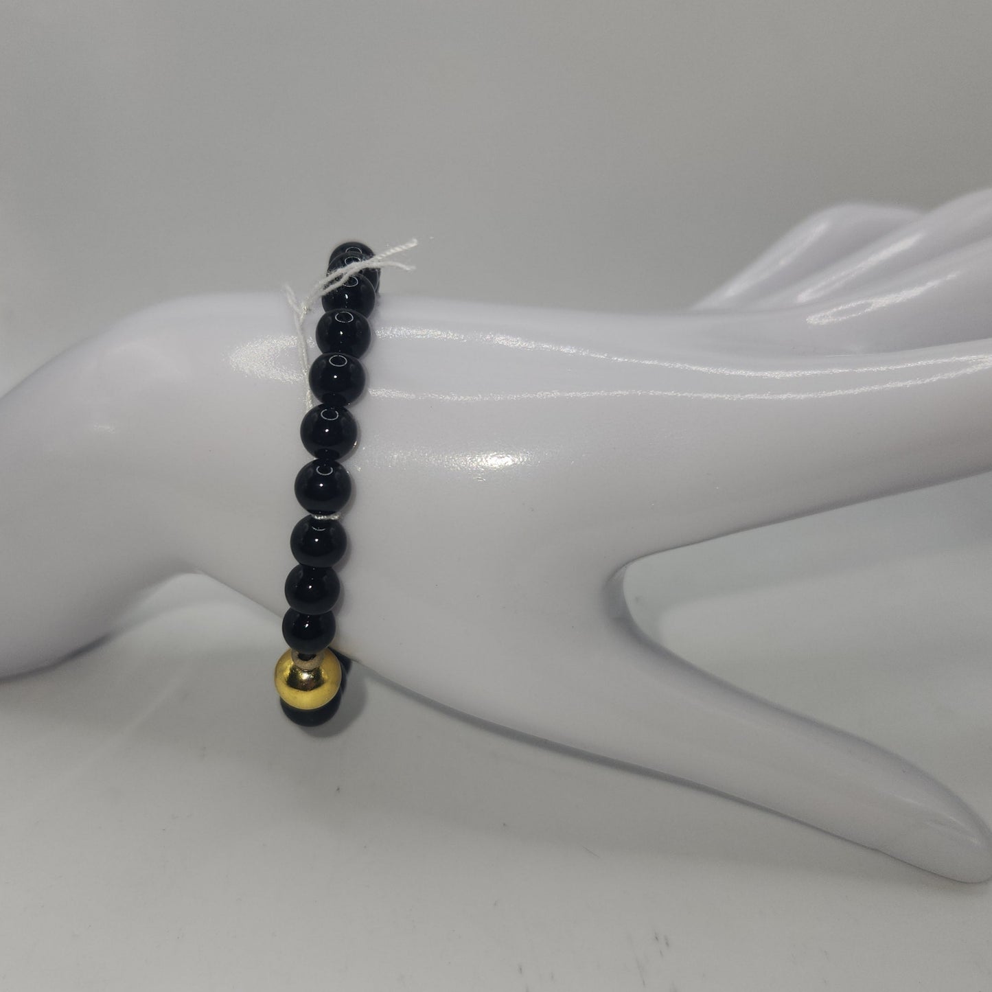 Onyx and goldplated hematite medium