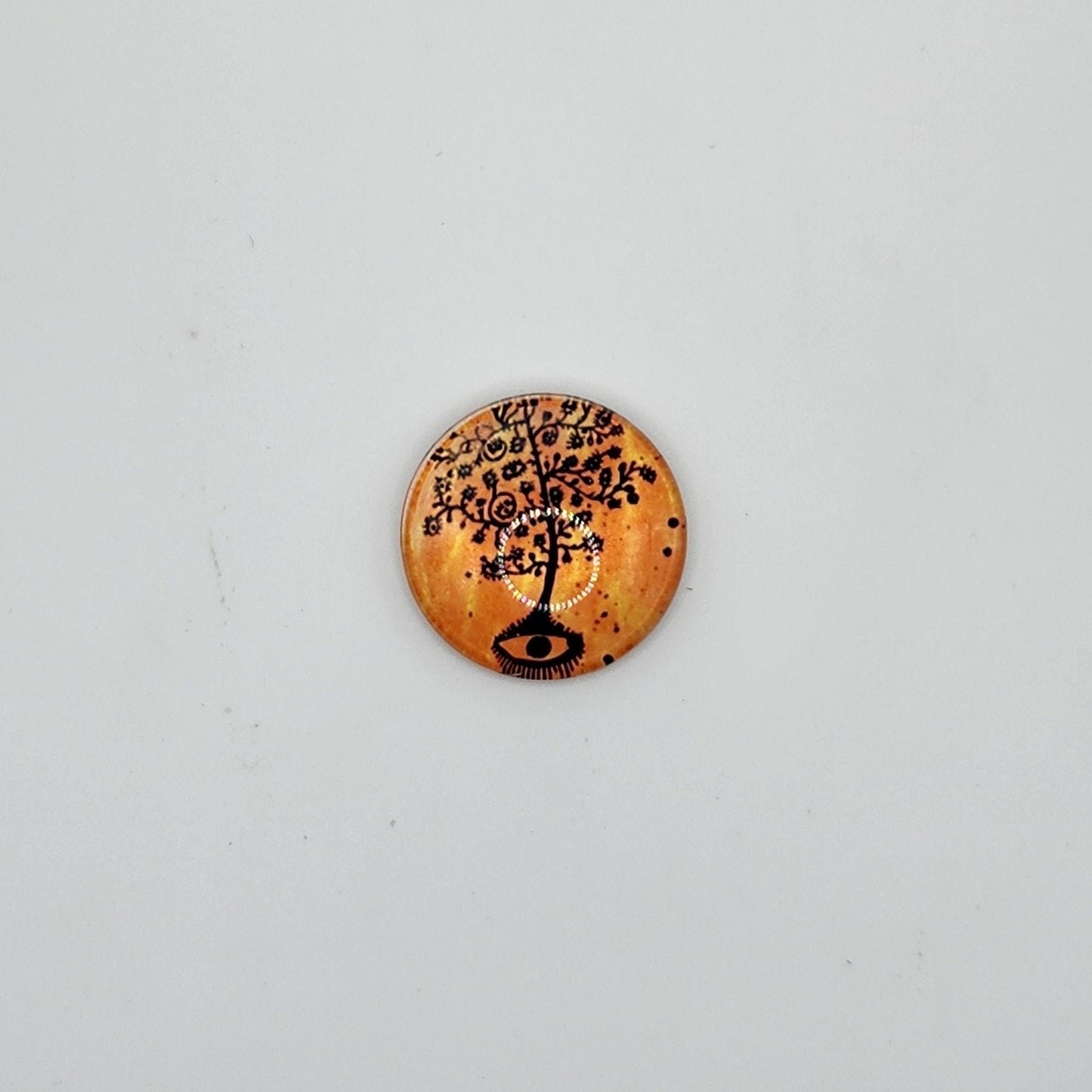 Orange tree silhouette refridgerator magnet