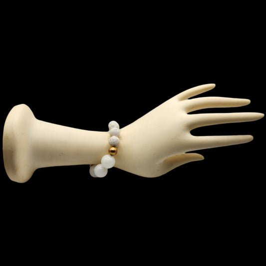 White and gold bracelet