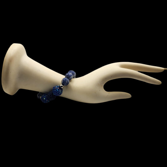 Blue speckled bracelet