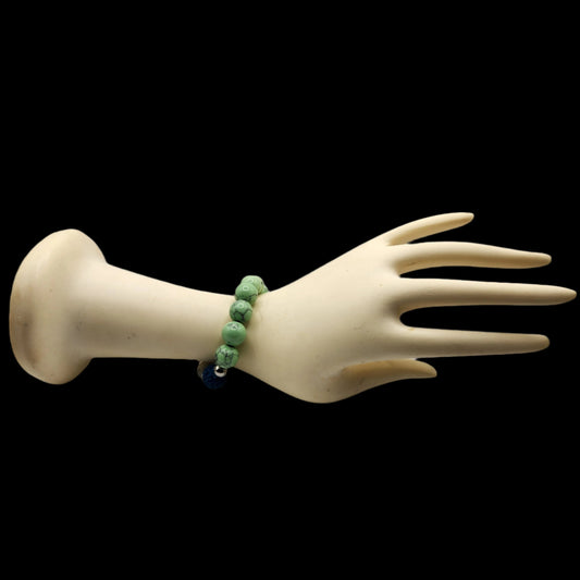 Mint green and white marbled bracelet