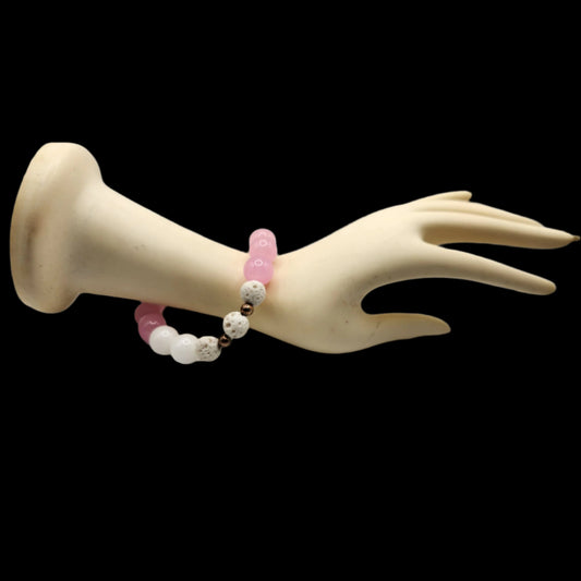 White and pink bracelet