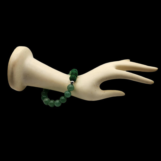 Jade rounded bead bracelet