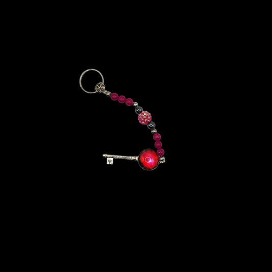 Red and pink keychain