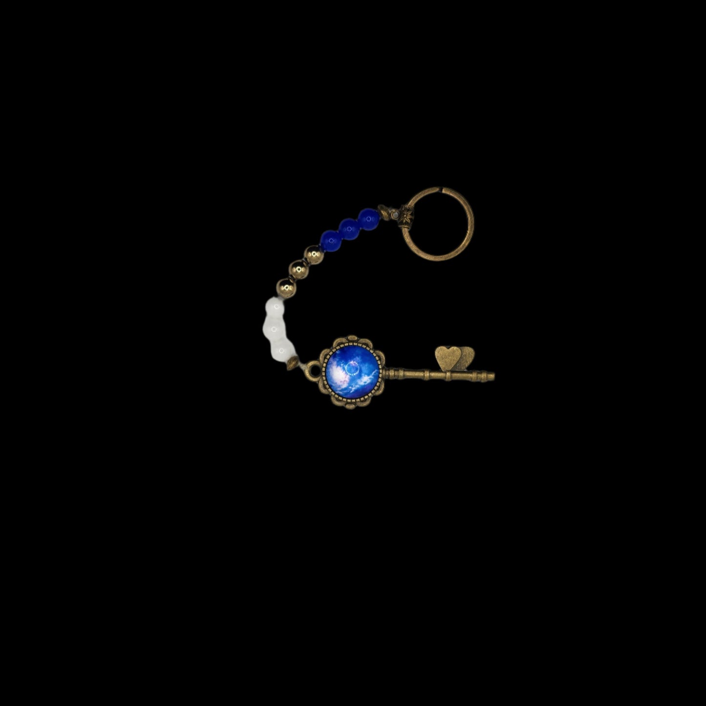 Blue heart keychain