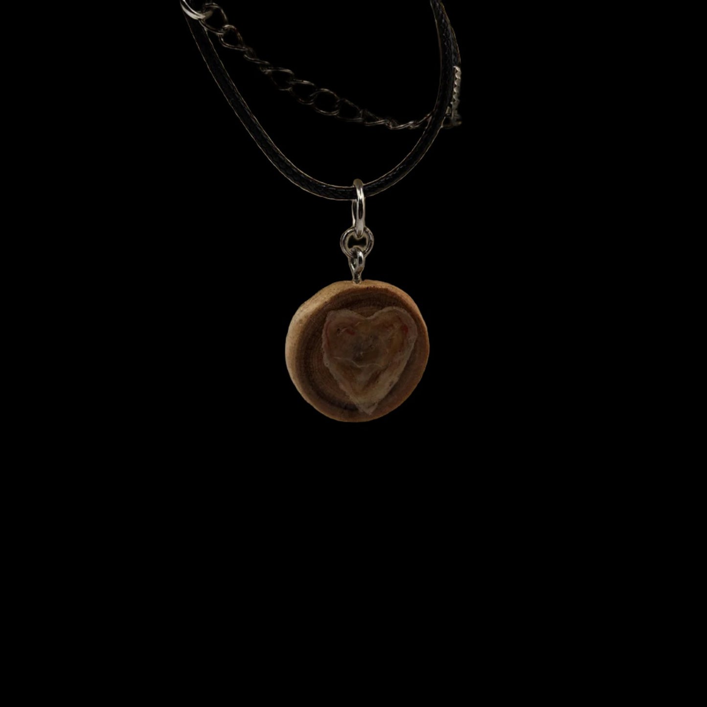 Light Heart Pendant/Charm *Blacklight/UV Light activated*