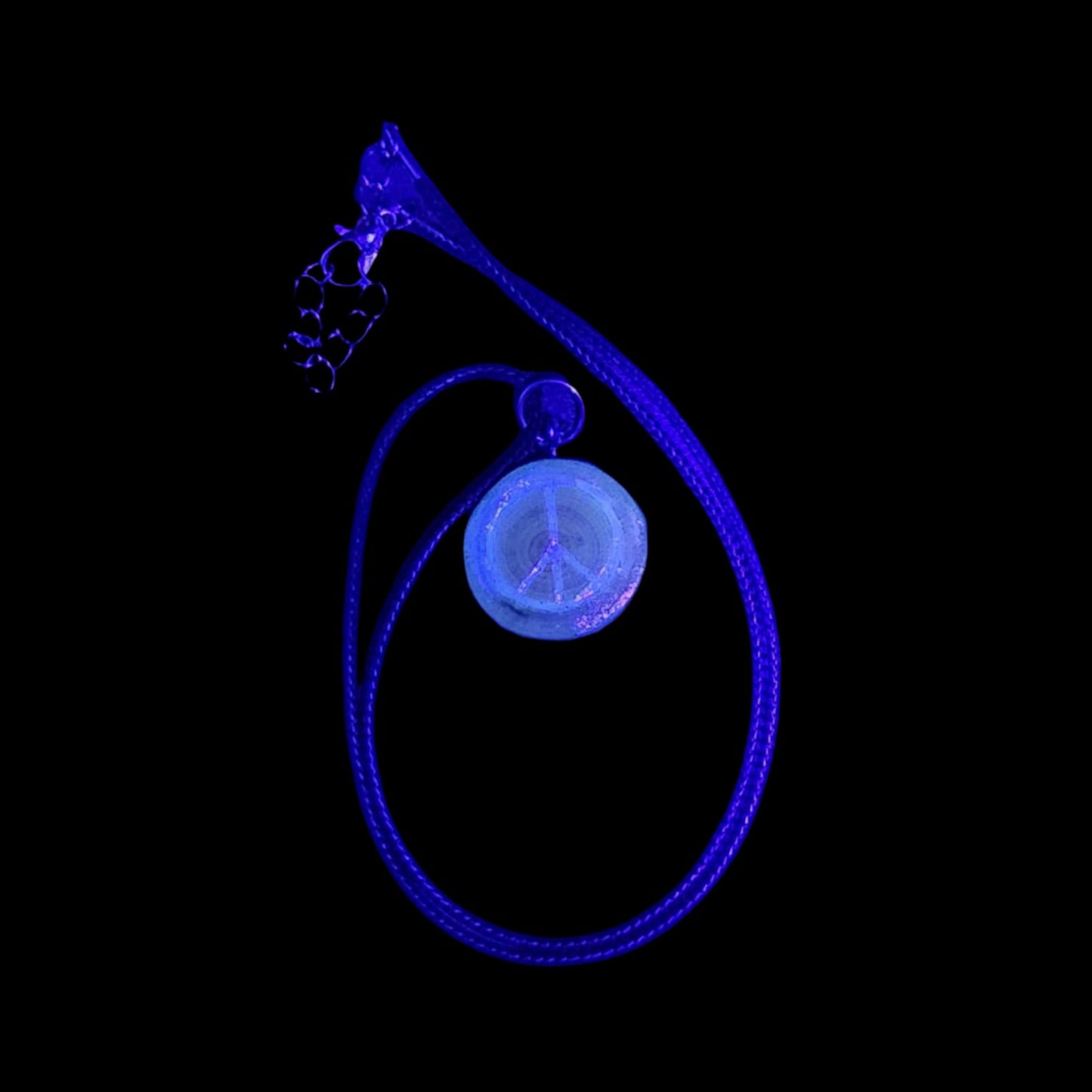 Light Peace Pendant/Charm *Blacklight/UV Light activated*