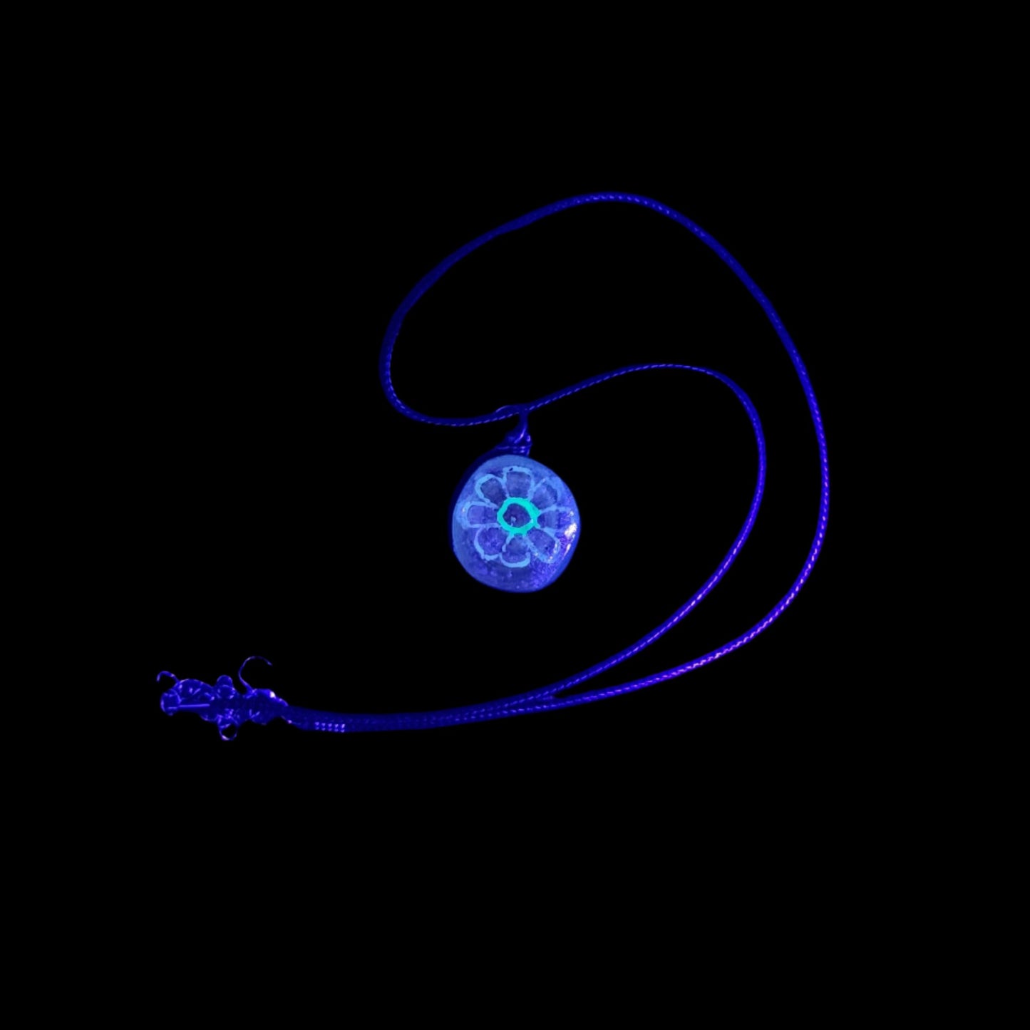 Light flower Pendant/Charm *Blacklight/UV Light activated*