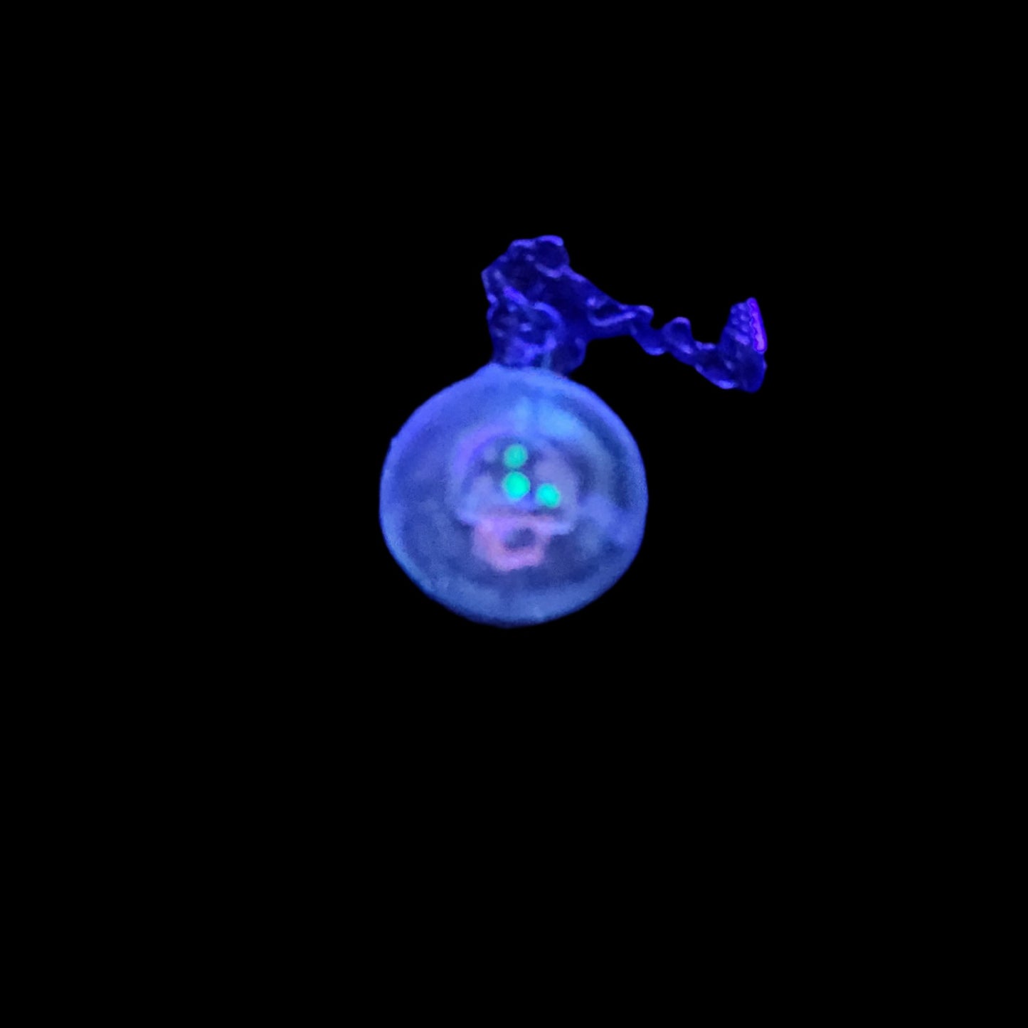 Light Mushroom Pendant/Charm *Blacklight/UV Light activated*