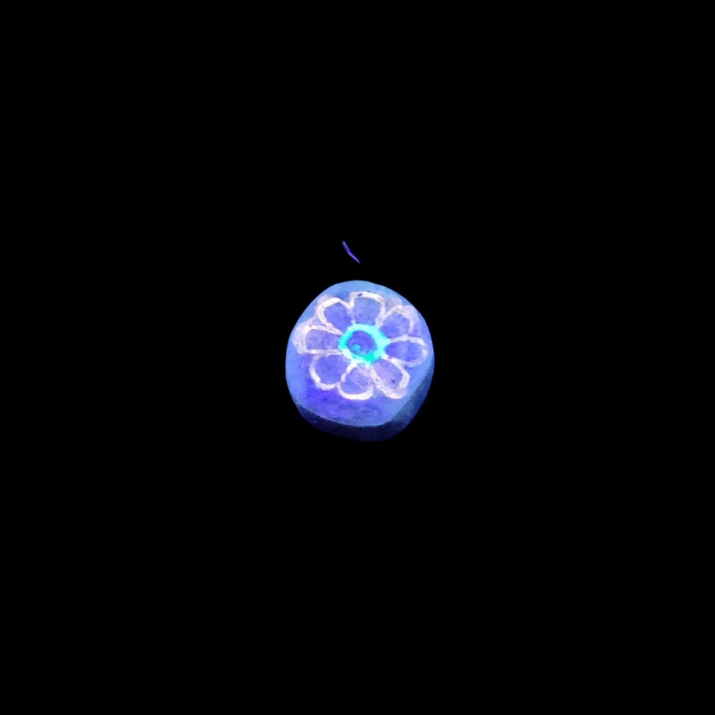 Light flower Pendant/Charm *Blacklight/UV Light activated*