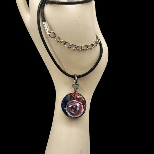 Heart ring Pendant/Charm *Blacklight/UV Light activated*