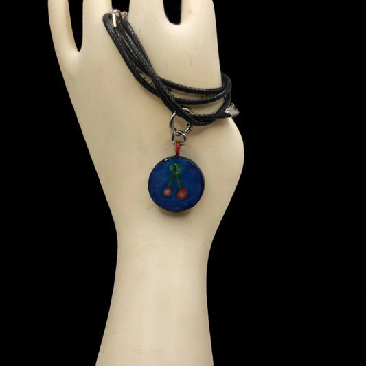 Cherries Pendant/Charm *Blacklight/UV Light activated*