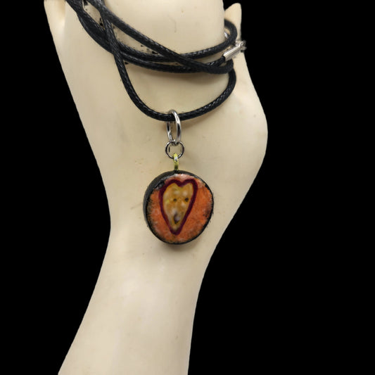 Smiling heart Pendant/Charm *Blacklight/UV Light activated*