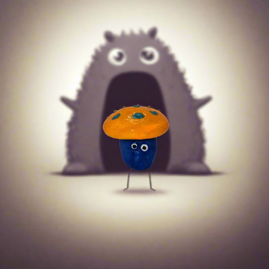 Blueberry Muffin Mushroom buddy *Blacklight/UV Light activated*