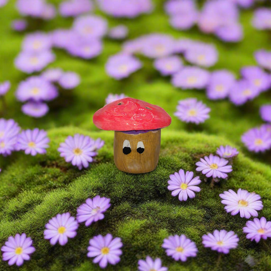 Toasted Marshmallow Mushroom buddy *Blacklight/UV Light activated*