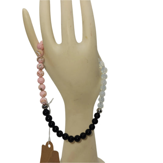 Turquiose, onyx and opalite Anklet