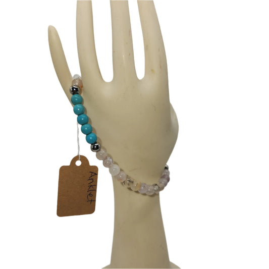 Turquoise and dragonvein Anklet remix