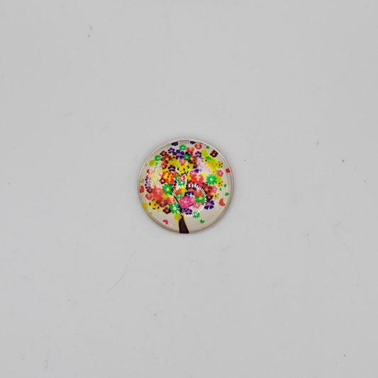 Multi-coloured flower tree magnet