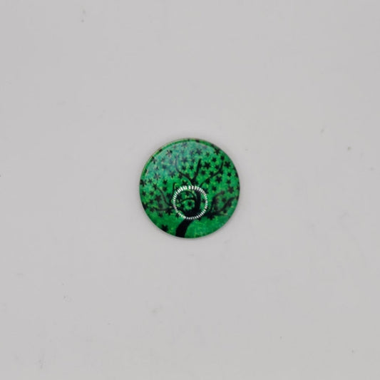 Green tree silhouette magnet