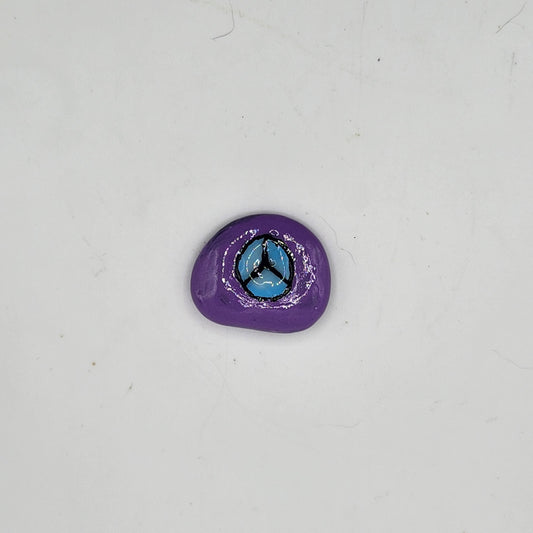 Peace garden stone *GLOWS with UV/Blacklight*