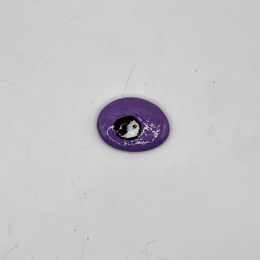yin yang garden stone *GLOWS with UV/Blacklight*