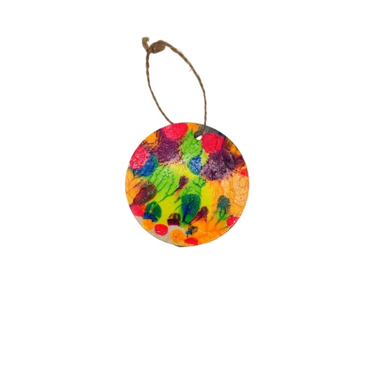 Multi-coloured decor disk *Glows with UV/Blacklight*