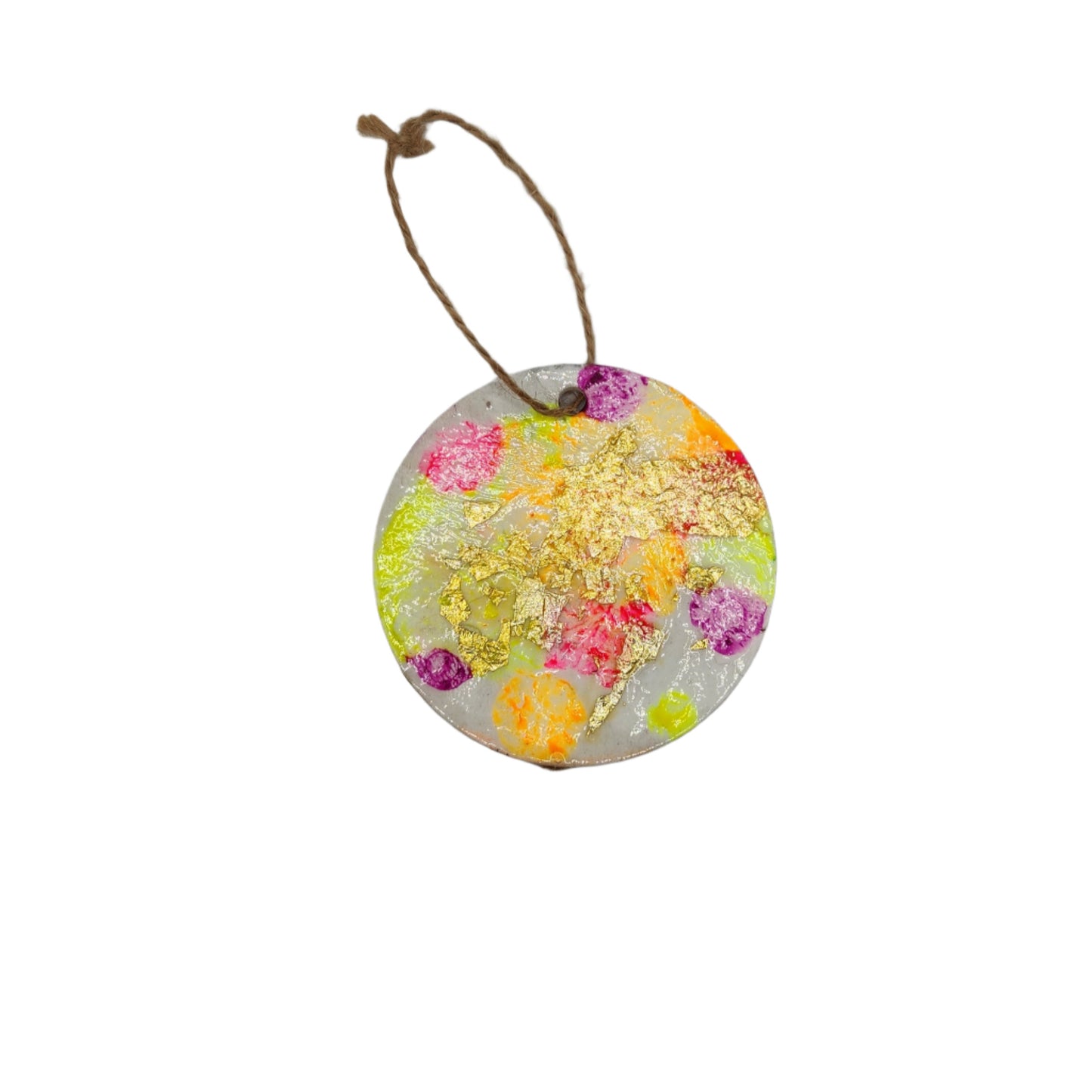 Multi-coloured decor disk *Glows with UV/Blacklight*