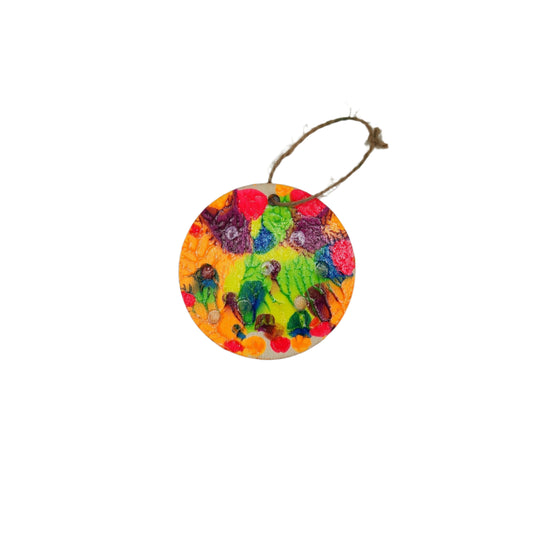 Multi-coloured decor disk *Glows with UV/Blacklight*
