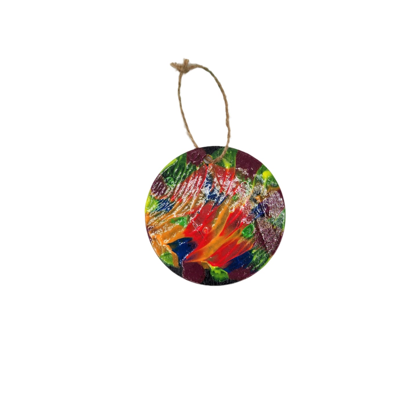 Multi-coloured decor disk *Glows with UV/Blacklight*