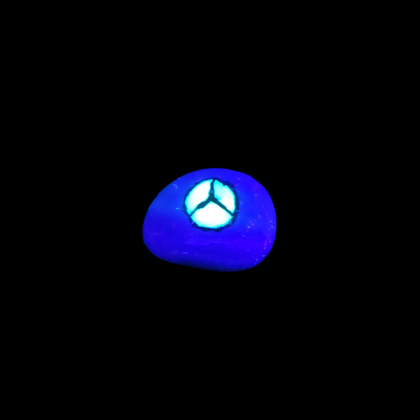 Peace garden stone *GLOWS with UV/Blacklight*