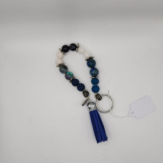 Blue tassle key-chain