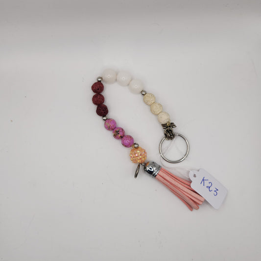 Pink tassle key-chain