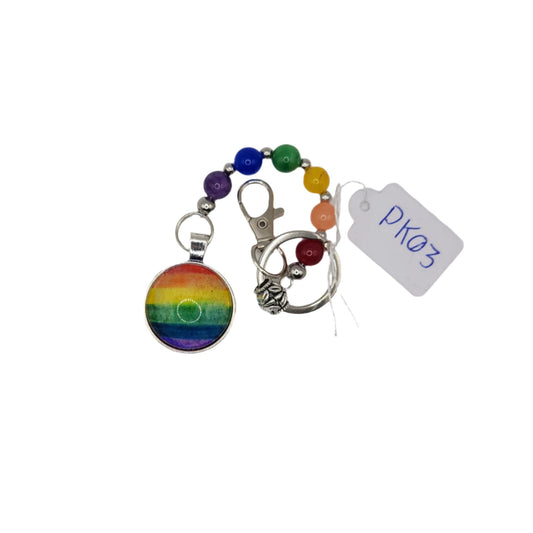 Pride flag jade key-chain