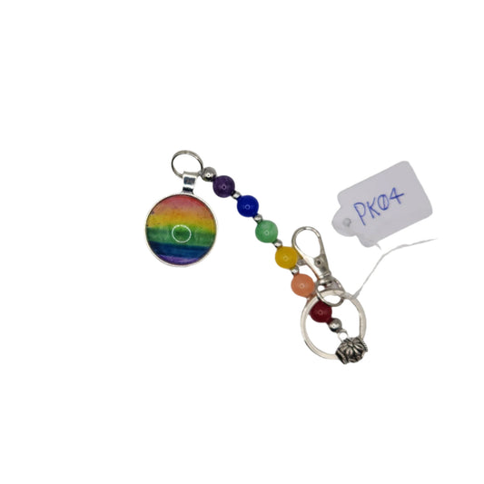 Pride flag jade key-chain