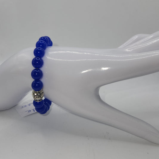 Jade and pewter bracelet small