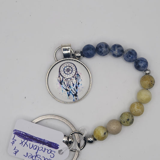 Jasper and sardonyx key-chain
