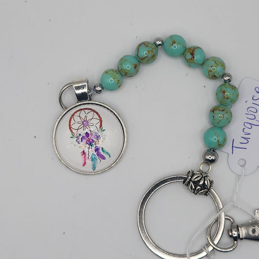 Turquoise dreamcatcher key-chain