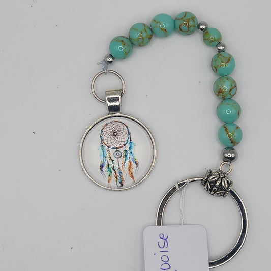 Turquoise dreamcatcher key-chain