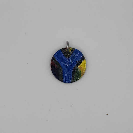 Y Pendant initial *Glows in blacklight/UV & Glow-in-the-dark*