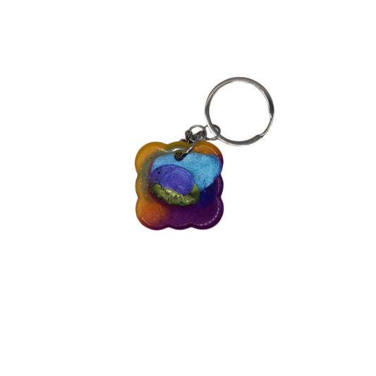 Multicoloured key-chain *Glows in blacklight/UV & Glow-in-the-dark*
